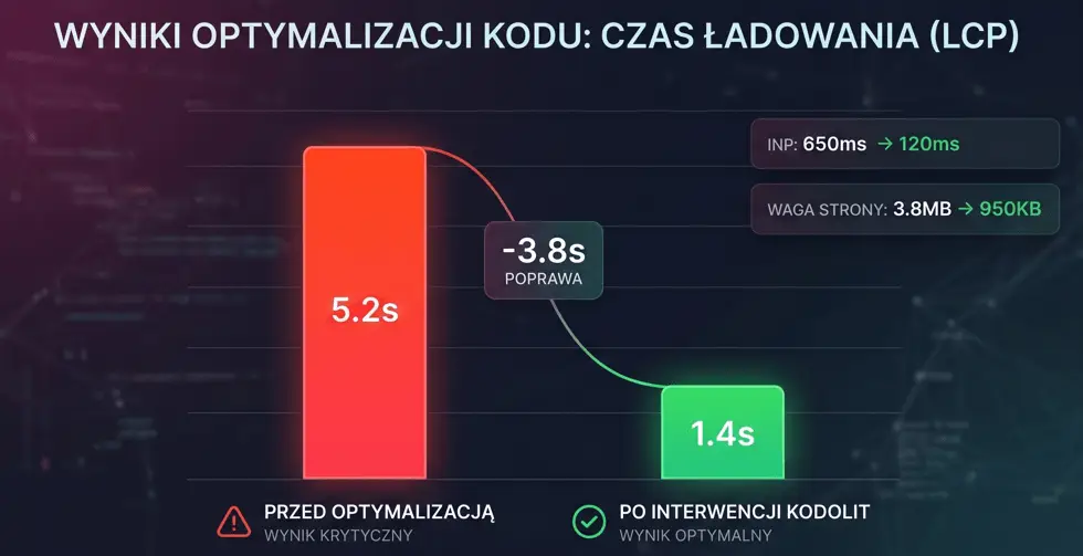 Case Study: Jak przyspieszyliśmy sklep internetowy o 3,8 sekundy i uratowaliśmy sprzedaż